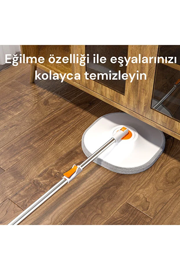Otomatik Mop Temizlik Seti Temiz&kirli Su Ayrımı Mikrofiber Kare Başlık 2 Adet Bez